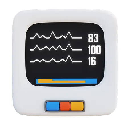 Ecg Monitor  3D Icon