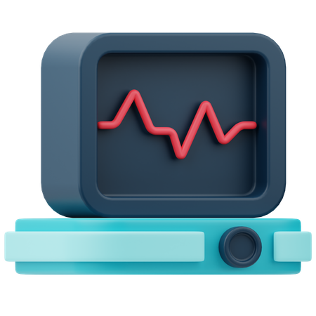 Ecg Monitor  3D Icon