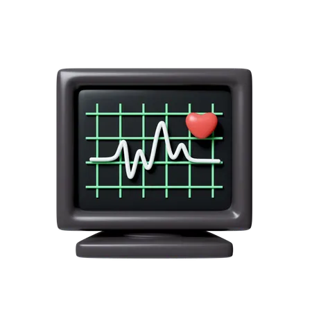 Ecg Monitor  3D Icon