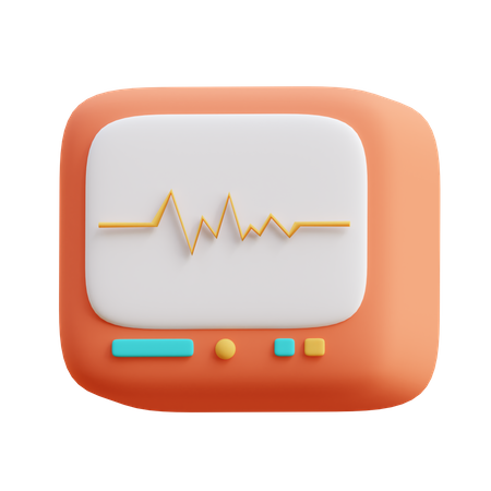 Ecg Monitor  3D Icon