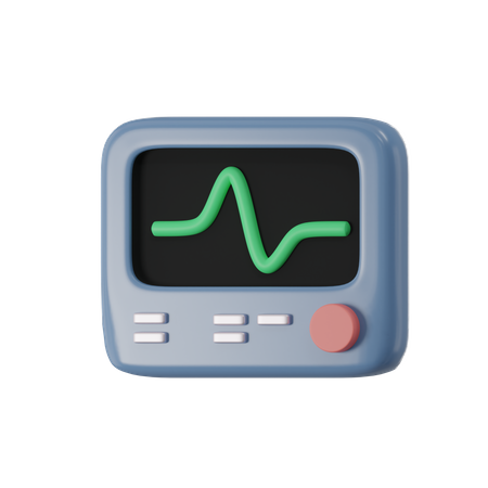Ecg Monitor  3D Icon
