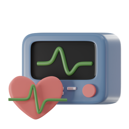 Ecg Monitor  3D Icon