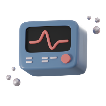 Ecg Monitor  3D Icon