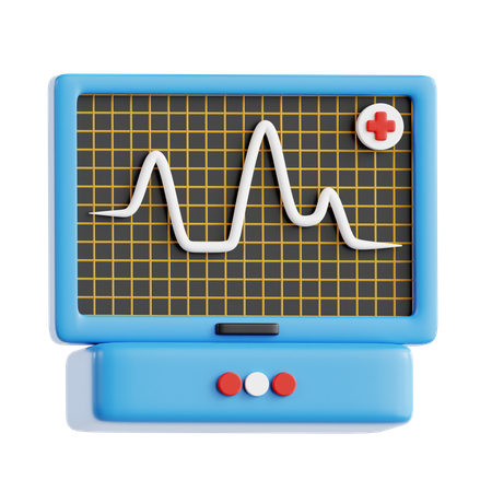 ECG monitor  3D Icon