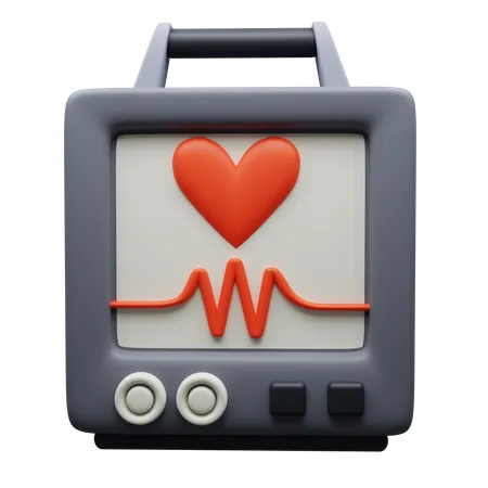 Ecg Monitor  3D Illustration