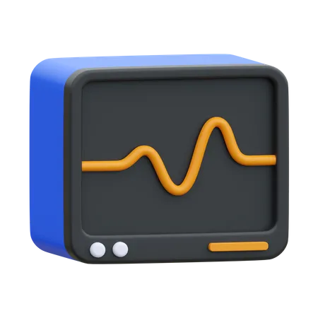 Ecg Monitor  3D Icon