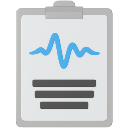 ECG Report  3D Icon