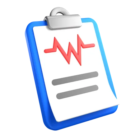 Ecg Report  3D Icon