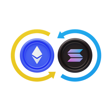 Échange d'altcoins  3D Icon