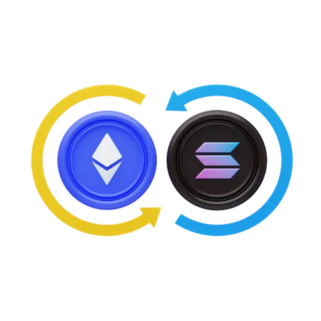 Échange d'altcoins  3D Icon