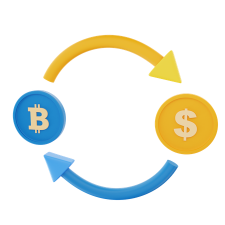 Échange de bitcoins  3D Icon