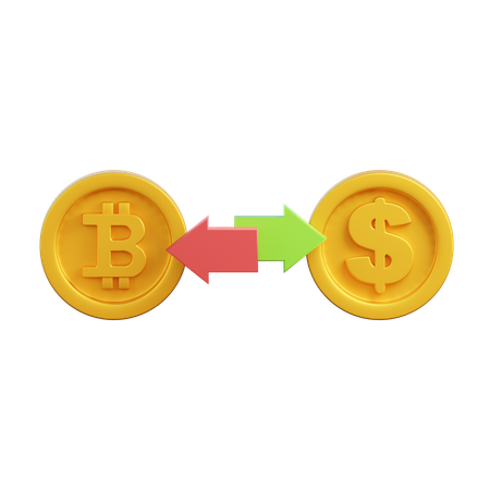 Échange de bitcoins  3D Icon