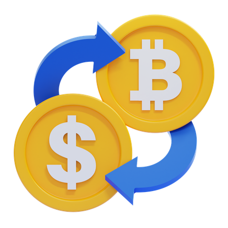 Échange de bitcoins  3D Icon