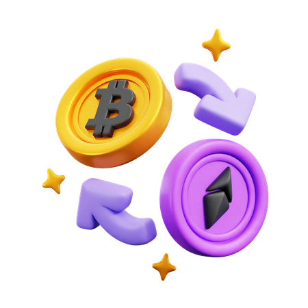 Échange de bitcoins  3D Icon