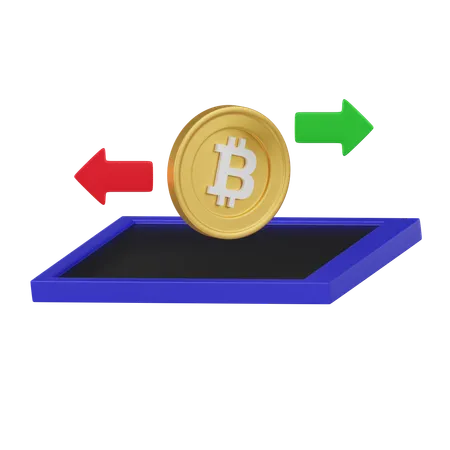 Échange de bitcoins  3D Icon