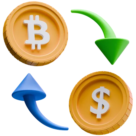 Échange de bitcoins  3D Icon