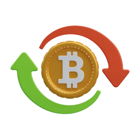 Échange de bitcoins  3D Icon