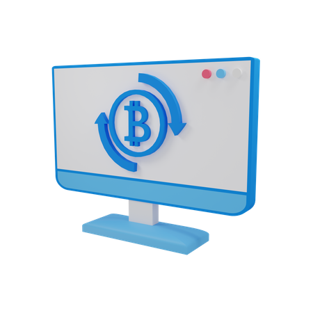 Échanger des bitcoins  3D Illustration