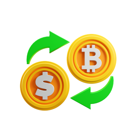 Échange de bitcoins  3D Icon