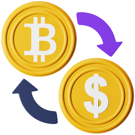 Échange de bitcoins  3D Icon