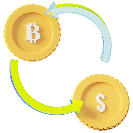 Échange de bitcoins  3D Icon