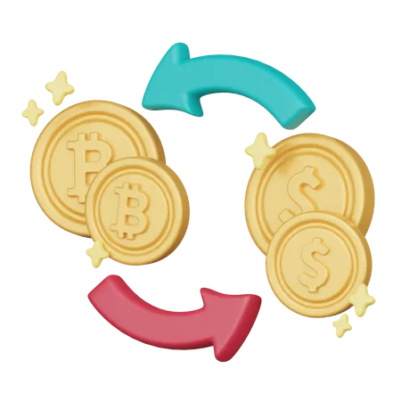 Échange de bitcoins  3D Icon