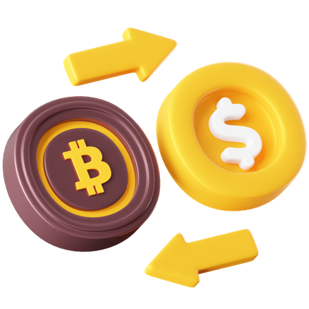 Échange de bitcoins  3D Icon