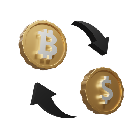 Échange de bitcoins  3D Icon