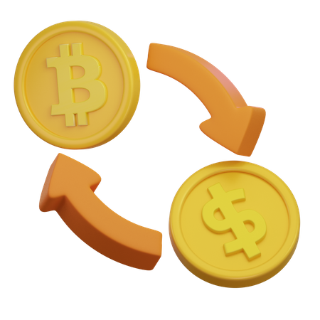 Échange de bitcoins  3D Icon