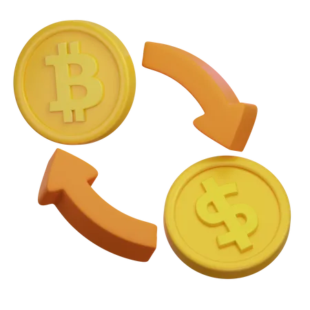 Échange de bitcoins  3D Icon