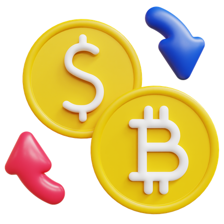 Échange de bitcoins  3D Icon