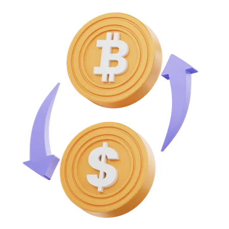Échange de bitcoins  3D Icon