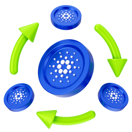 Échange cardano  3D Icon