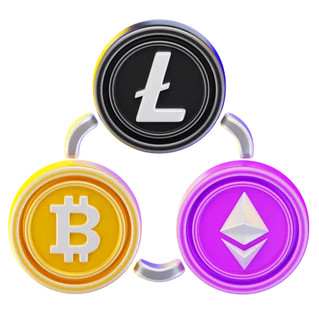 Échange de bitcoins  3D Icon