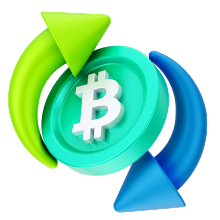 Échange de bitcoins  3D Icon