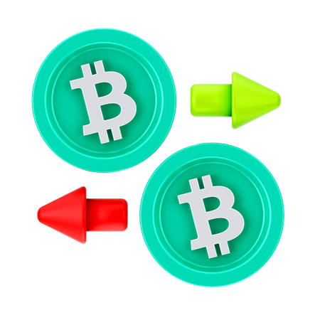 Échange de bitcoins  3D Icon