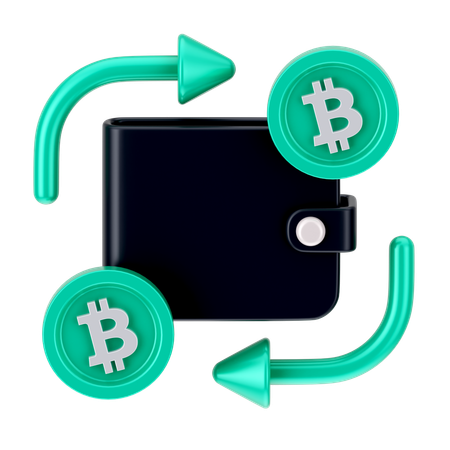 Échange de bitcoins  3D Icon