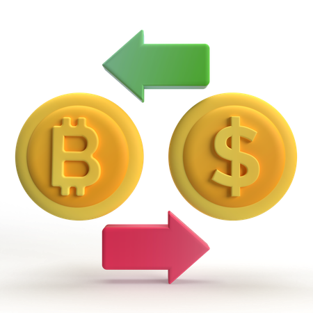 Échange de bitcoins  3D Icon