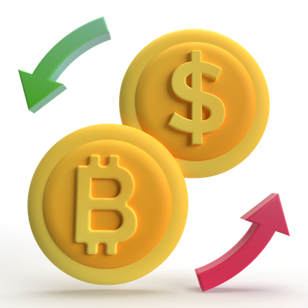 Échange de bitcoins  3D Icon