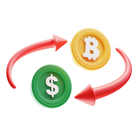 Échange de bitcoins  3D Icon