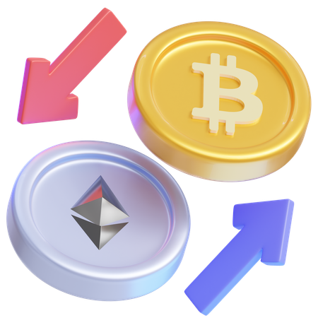 Échange de bitcoins  3D Icon