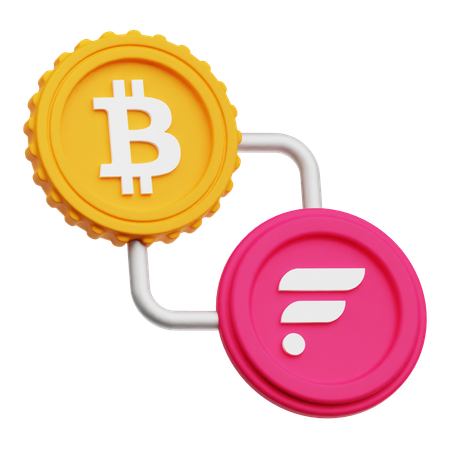 Échange de bitcoins  3D Icon