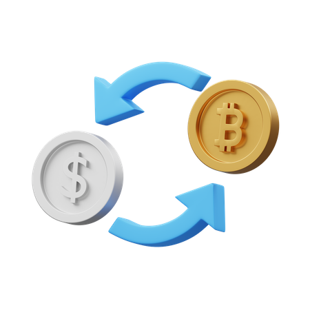 Échange de bitcoins  3D Icon