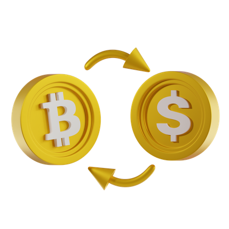 Échange de bitcoins  3D Icon