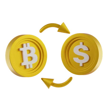 Échange de bitcoins  3D Icon