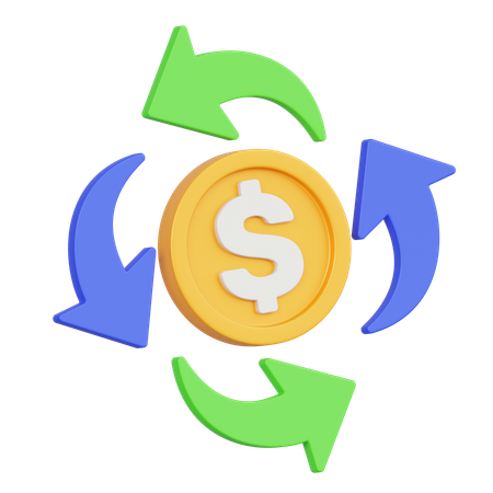 Échange de dollars  3D Icon