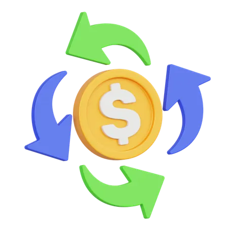 Échange de dollars  3D Icon