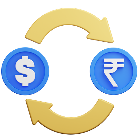 Échange de dollars  3D Illustration