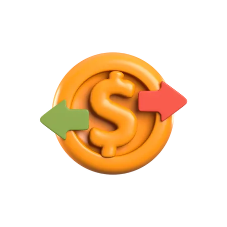 Échange de dollars  3D Icon