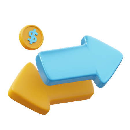 Échange de dollars  3D Icon